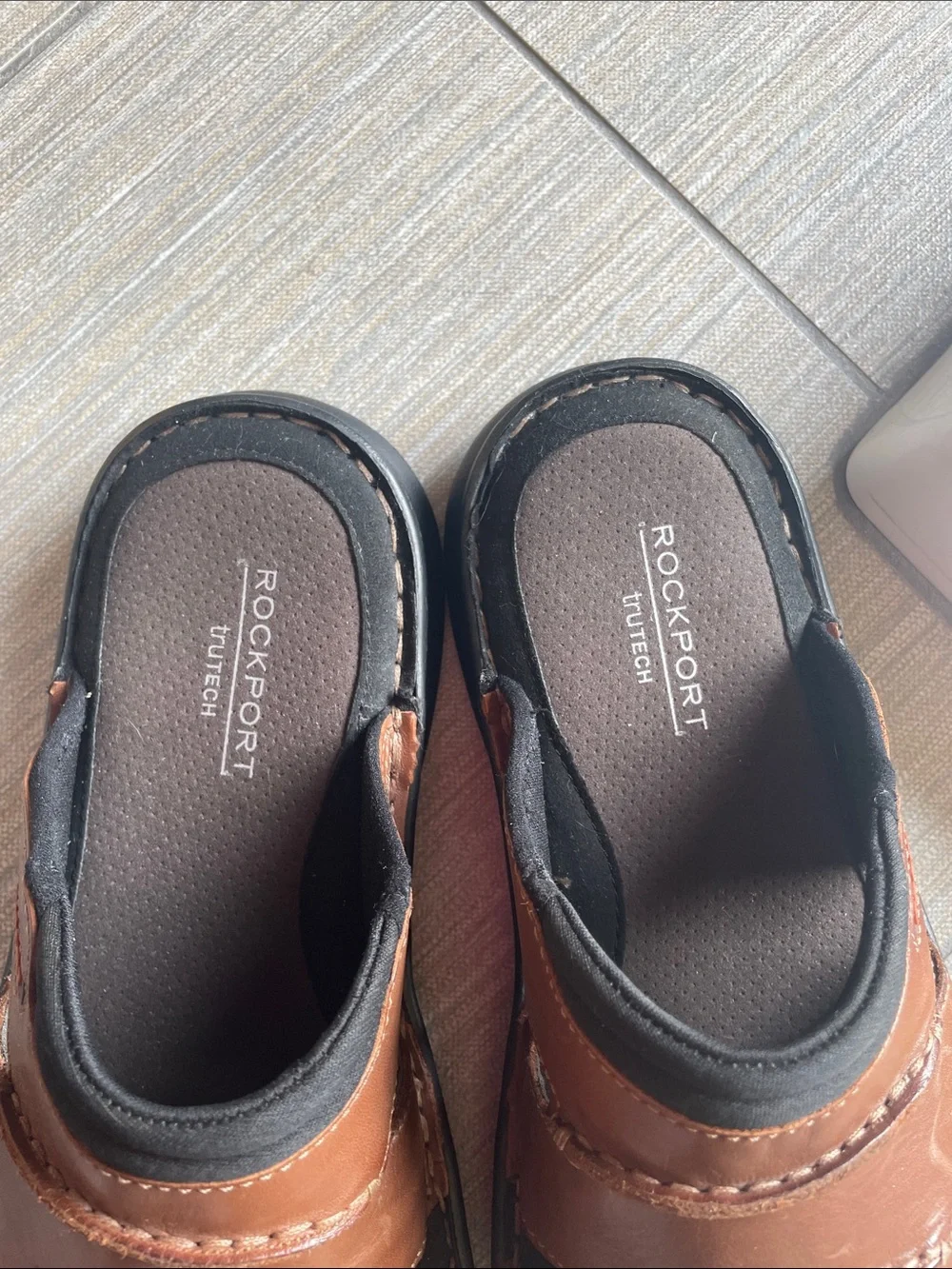 Rockport leather upper